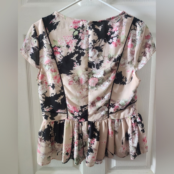 Love Label UK Blouse Pink Floral with Black Boning, size 14UK or 12US - Picture 5 of 6